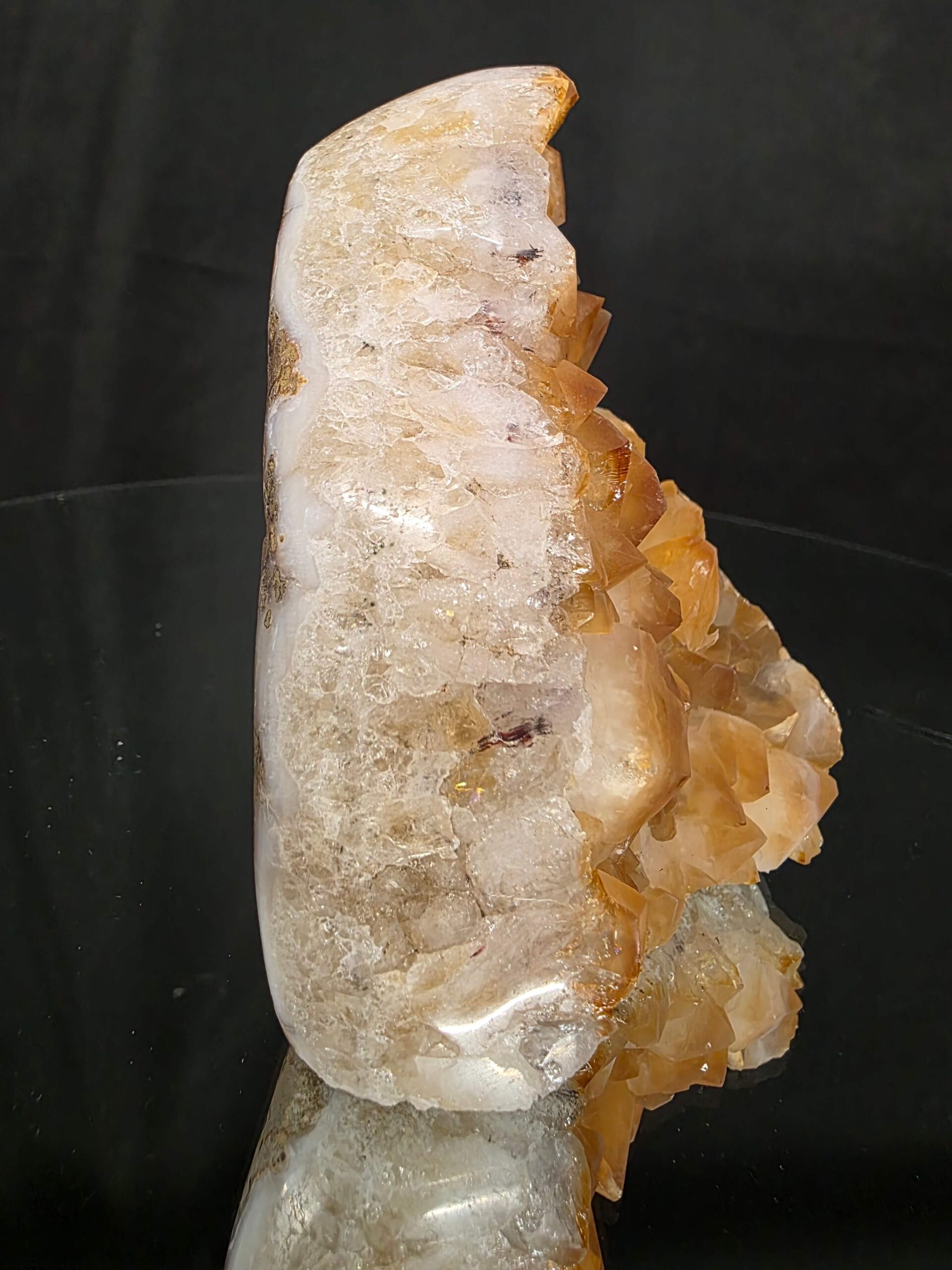 Premium High Grade Citrine Druzy 166 Mini Geode Cluster Piece 567g H11xW8.5xD7cm - Image 3