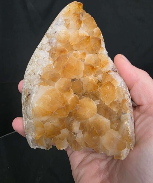 Premium High Grade Citrine Druzy 166 Mini Geode Cluster Piece 567g H11xW8.5xD7cm - Image 7