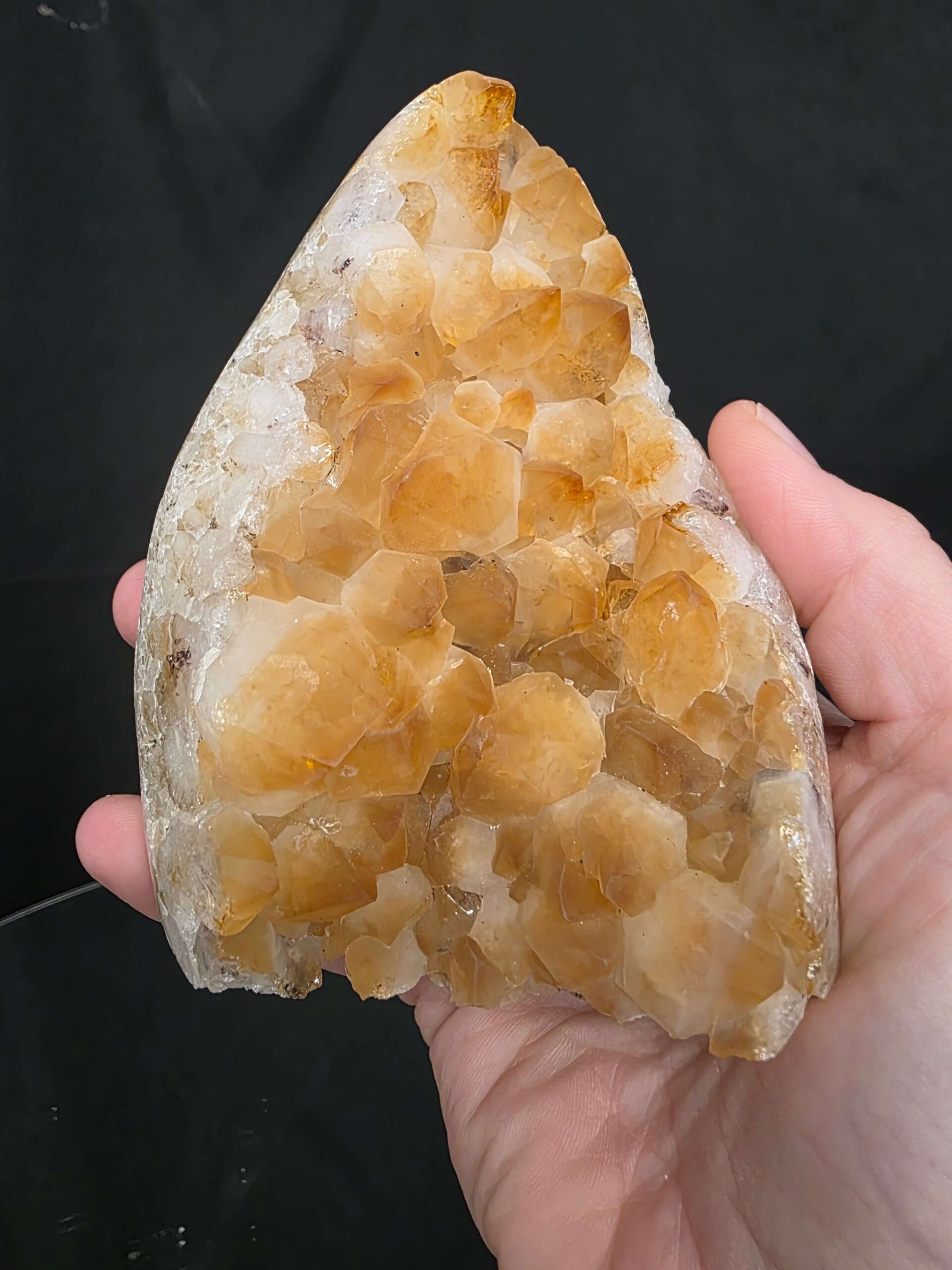 Premium High Grade Citrine Druzy 166 Mini Geode Cluster Piece 567g H11xW8.5xD7cm - Image 7