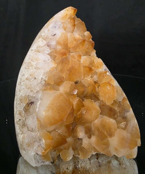 Premium High Grade Citrine Druzy 166 Mini Geode Cluster Piece 567g H11xW8.5xD7cm - Image 8