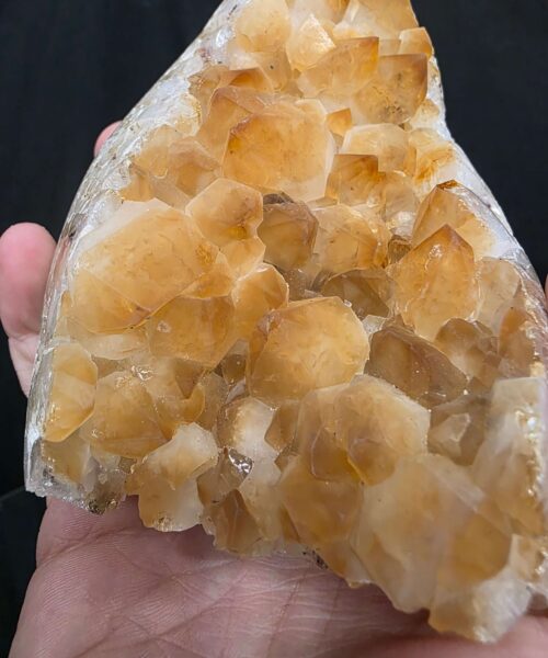 Premium High Grade Citrine Druzy 166 Mini Geode Cluster Piece 567g H11xW8.5xD7cm - Image 10
