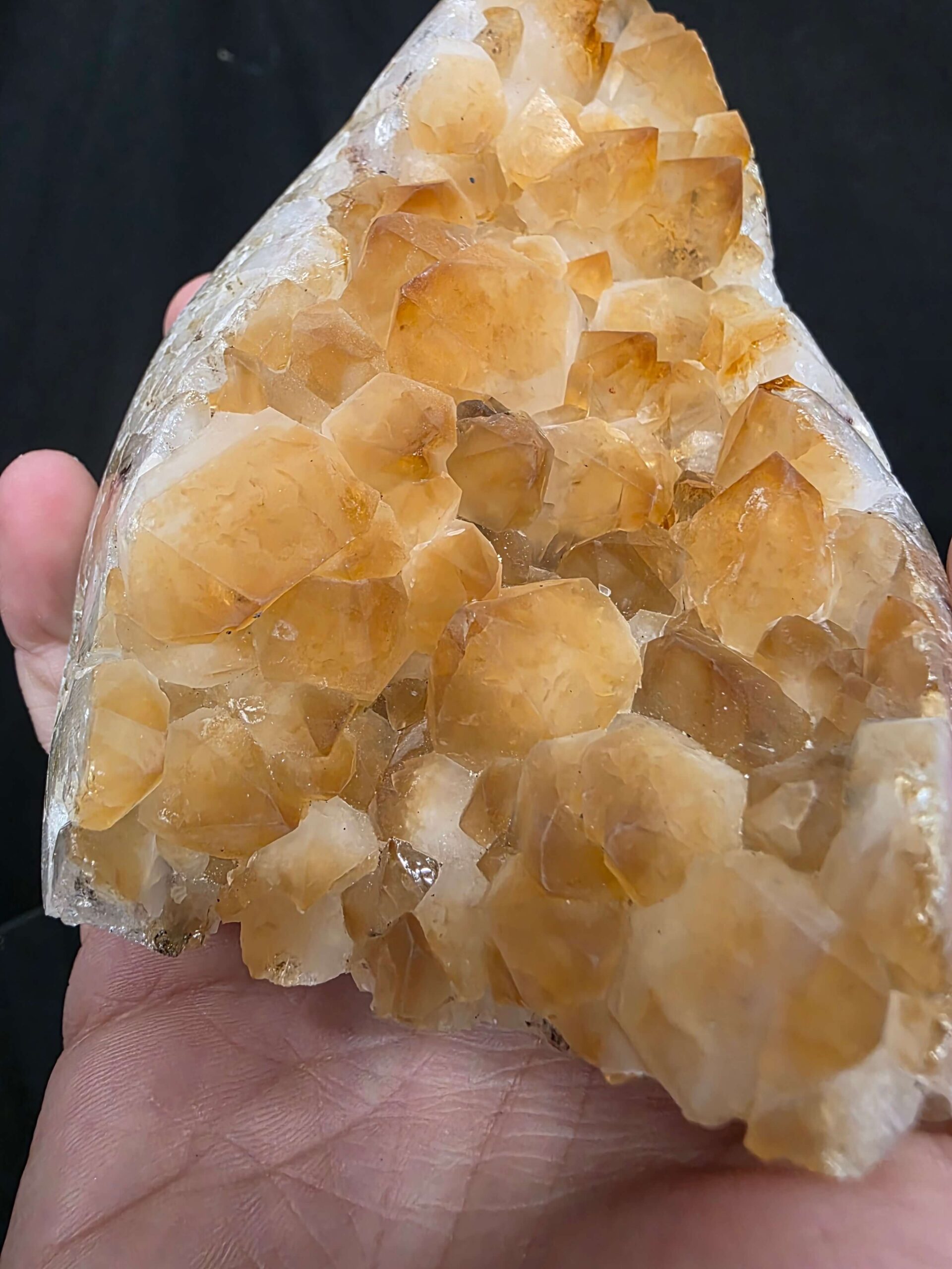 Premium High Grade Citrine Druzy 166 Mini Geode Cluster Piece 567g H11xW8.5xD7cm - Image 10