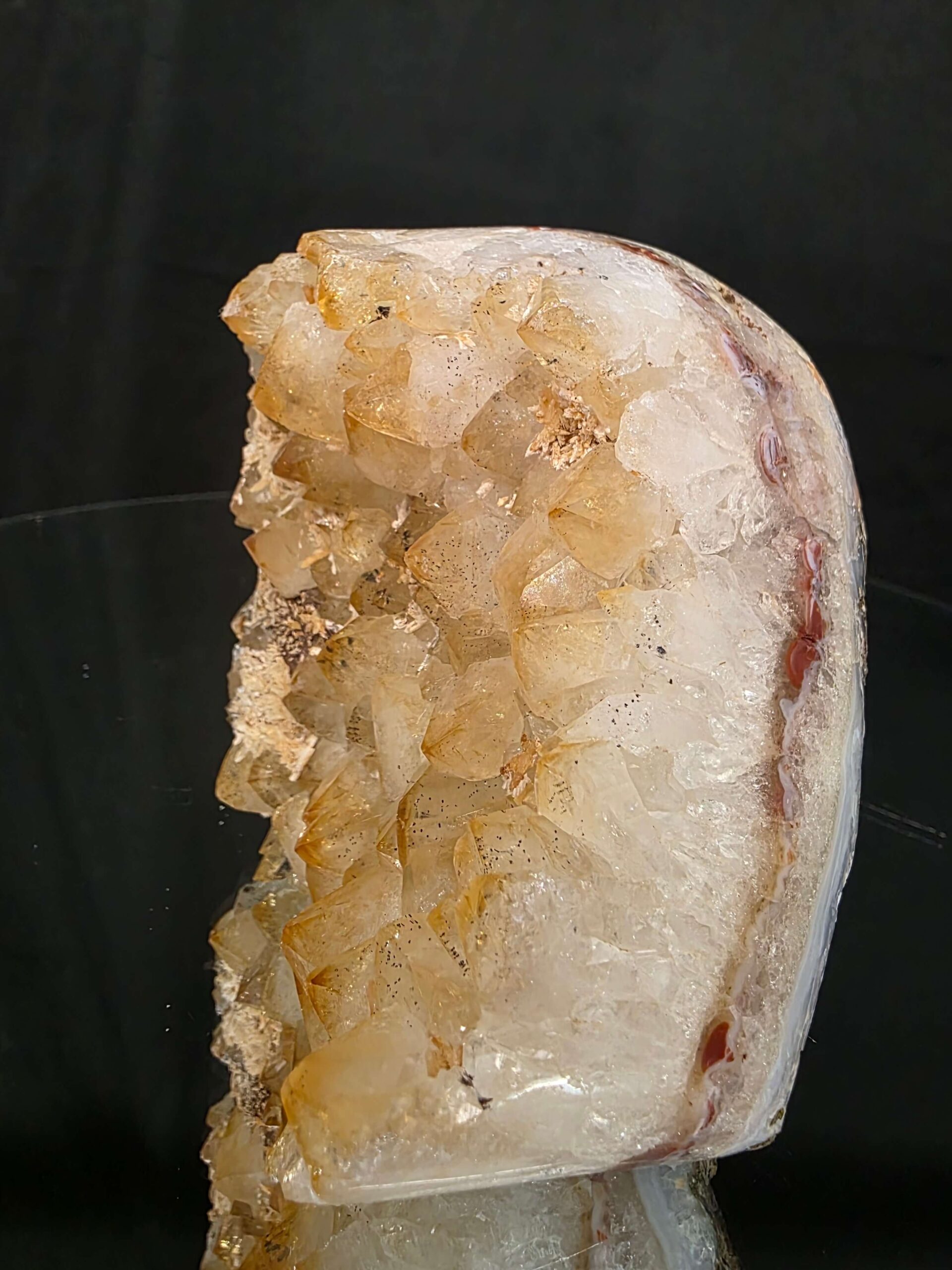 Premium High Grade Citrine Druzy 167 Mini Geode Cluster Piece 956g H10xW9xD7cm - Image 7