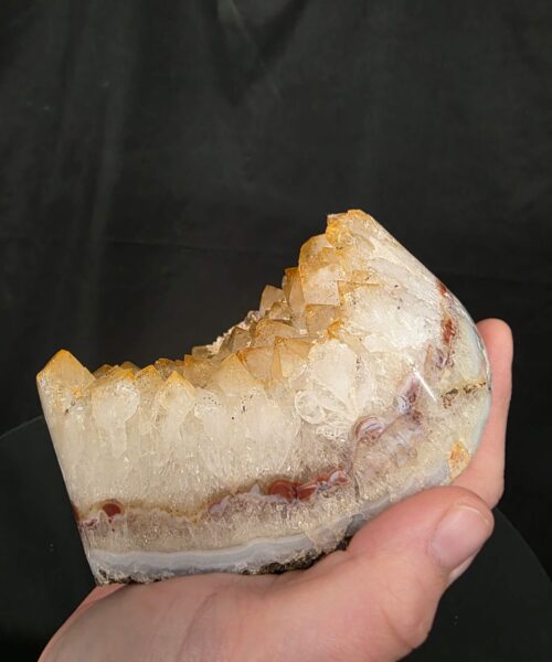 Premium High Grade Citrine Druzy 167 Mini Geode Cluster Piece 956g H10xW9xD7cm - Image 9