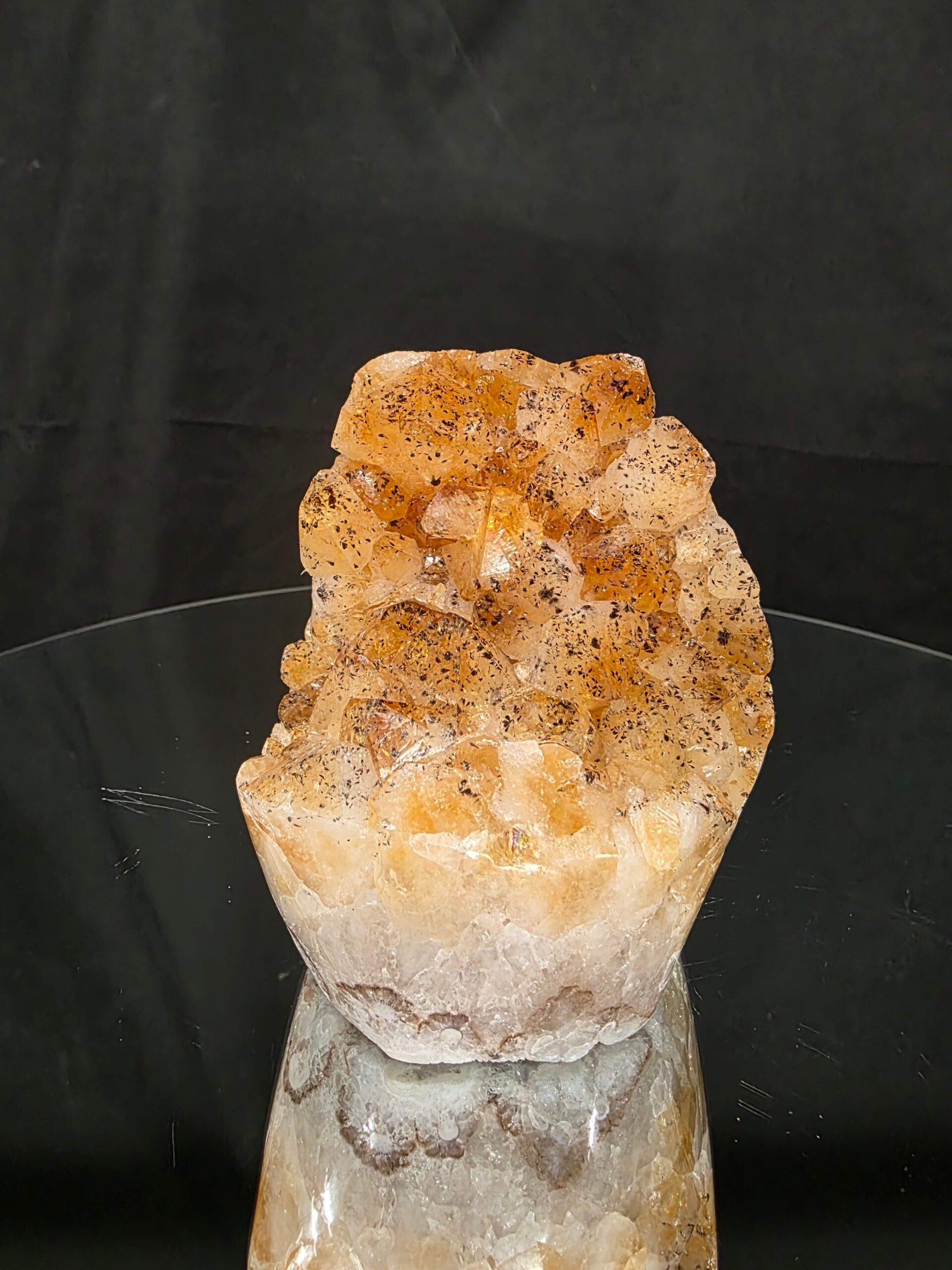 Premium High Grade Citrine Druzy 169 Mini Geode Cluster Piece 1.164g H11xW8xD9cm - Image 2