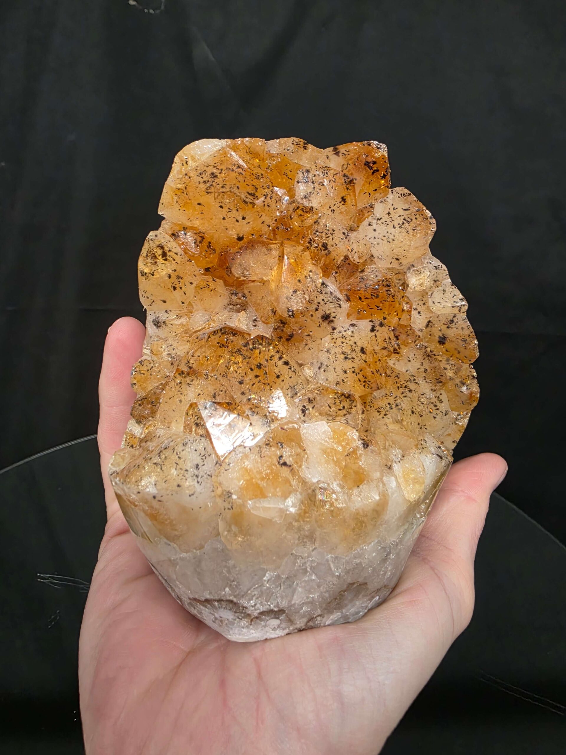 Premium High Grade Citrine Druzy 169 Mini Geode Cluster Piece 1.164g H11xW8xD9cm - Image 8