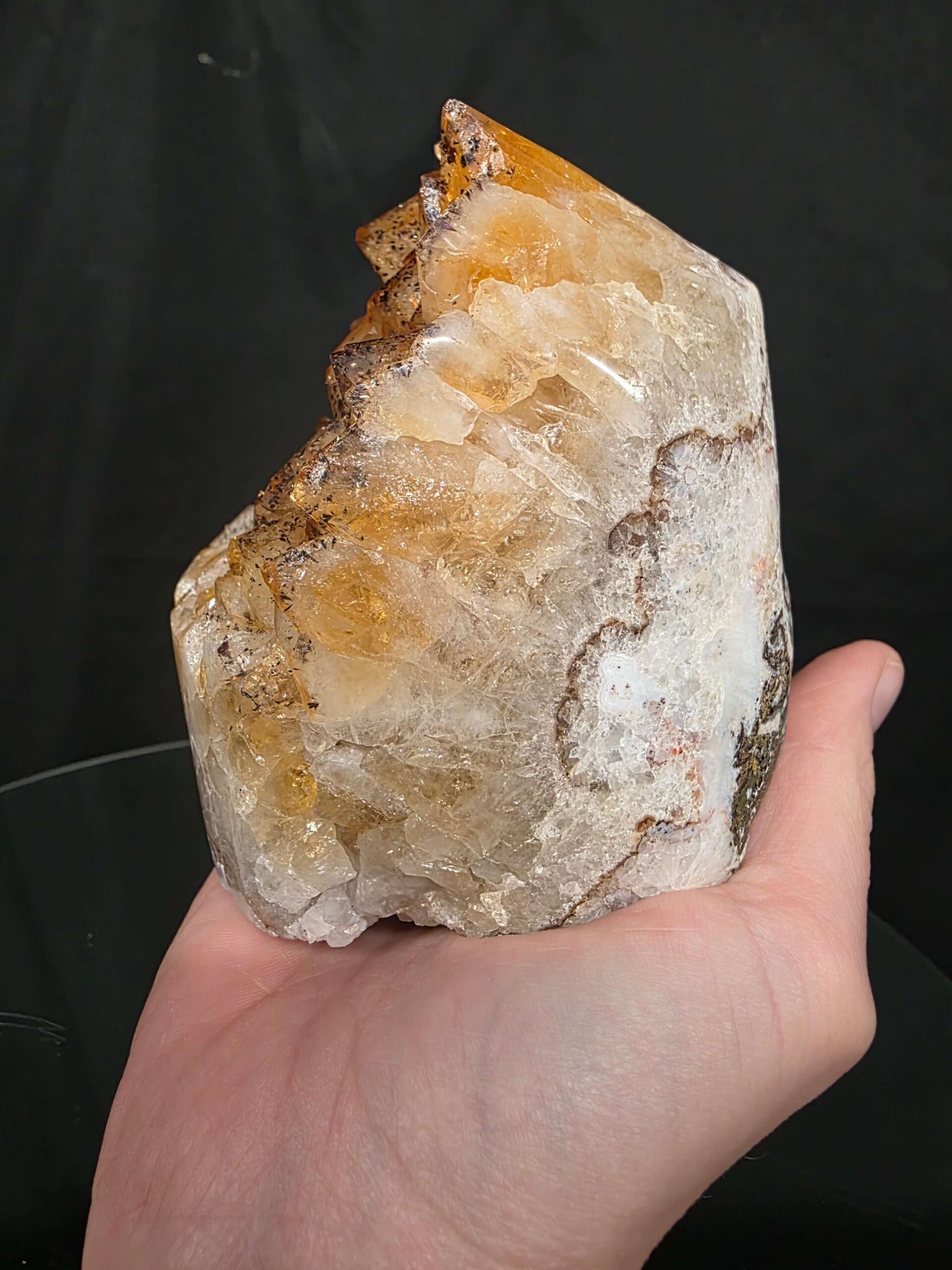 Premium High Grade Citrine Druzy 169 Mini Geode Cluster Piece 1.164g H11xW8xD9cm - Image 9