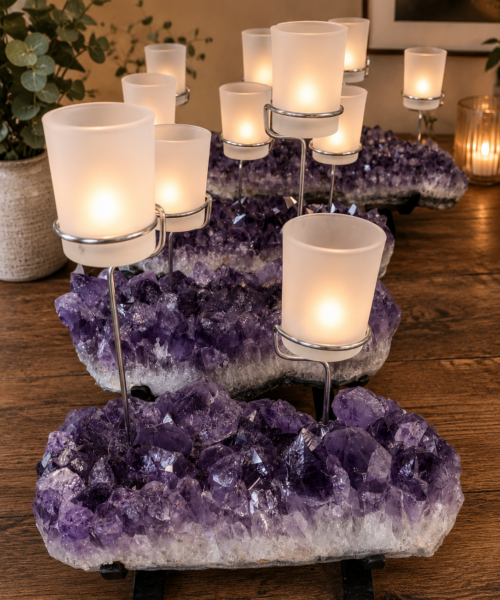 Amethyst Cup Candles