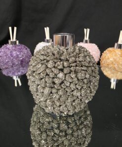 Alternative view of Luxury Pyrite Crystal Reed Diffuser with Chrome Collar 750g H11xW10xD10cm