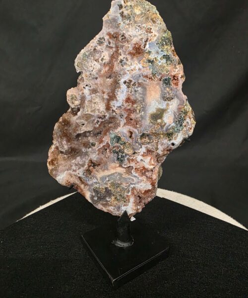 Pink Amethyst Slice 11 on Stand Healing Crystal Gem 2.131g H31xW16xD12cm