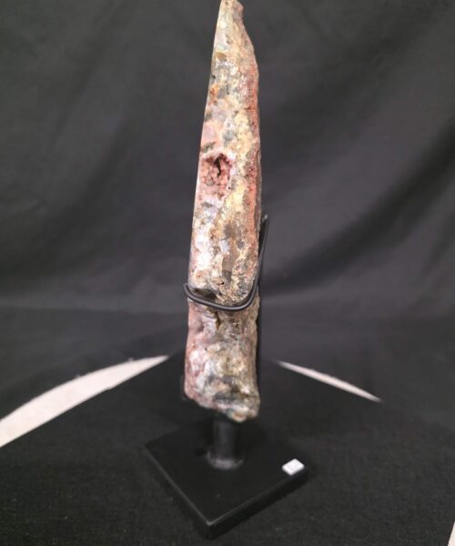 Alternative view of Pink Amethyst Slice 11 on Stand Healing Crystal Gem 2.131g H31xW16xD12cm