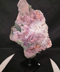 Pink Amethyst Slice 2 on Stand Healing Crystal Gem 3.344g H39xW24.5xD14cm