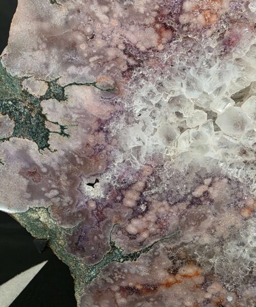 Pink Amethyst Slice 2 on Stand Healing Crystal Gem 3.344g H39xW24.5xD14cm - Image 5