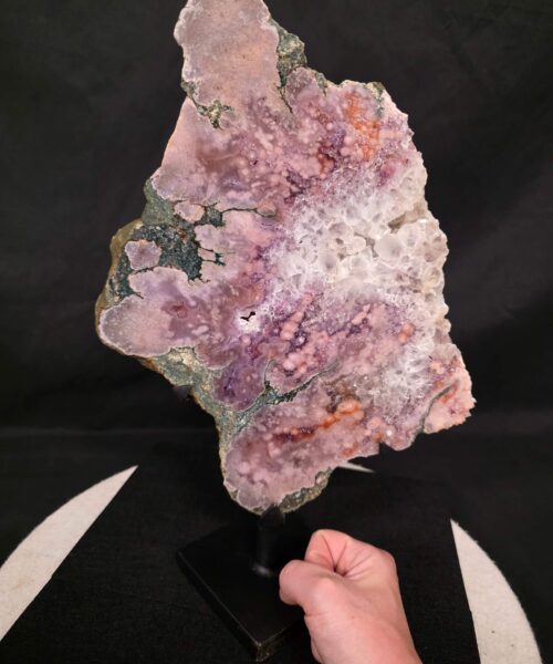 Pink Amethyst Slice 2 on Stand Healing Crystal Gem 3.344g H39xW24.5xD14cm - Image 7