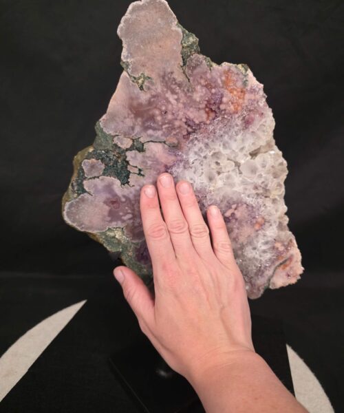 Pink Amethyst Slice 2 on Stand Healing Crystal Gem 3.344g H39xW24.5xD14cm - Image 8