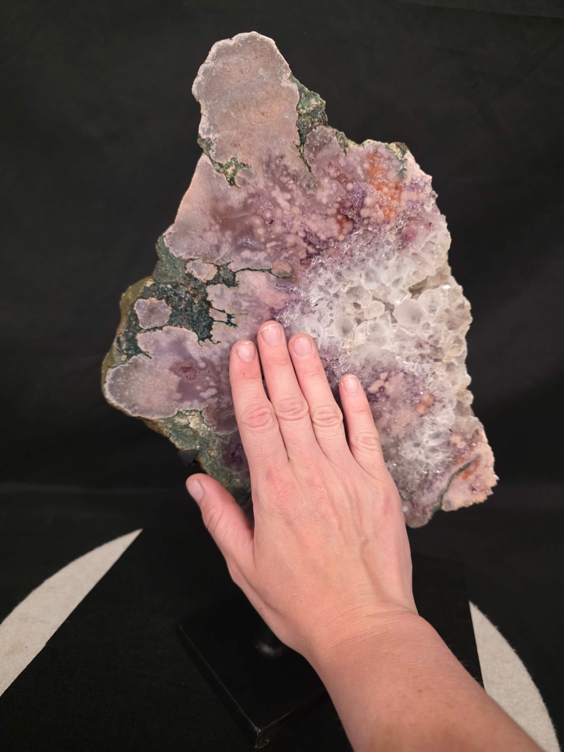 Pink Amethyst Slice 2 on Stand Healing Crystal Gem 3.344g H39xW24.5xD14cm - Image 8