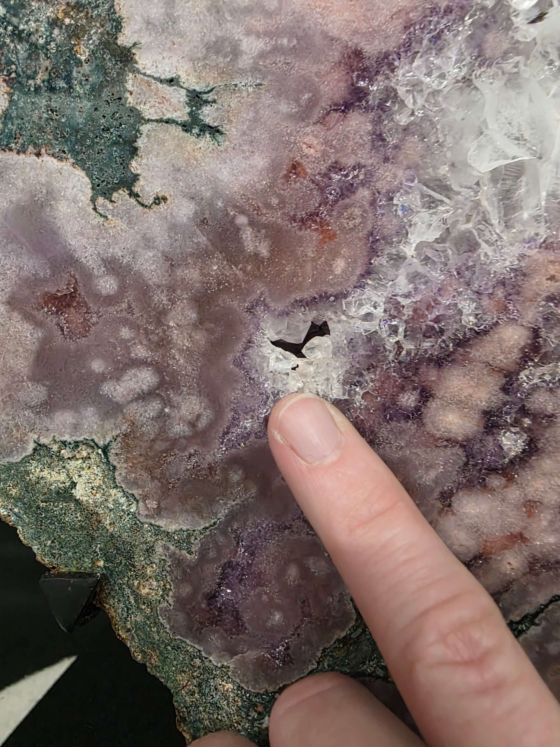 Pink Amethyst Slice 2 on Stand Healing Crystal Gem 3.344g H39xW24.5xD14cm - Image 9