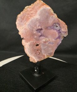 Pink Amethyst Slice 3 on Stand Healing Crystal Gem 1.267g H25xW15xD12cm
