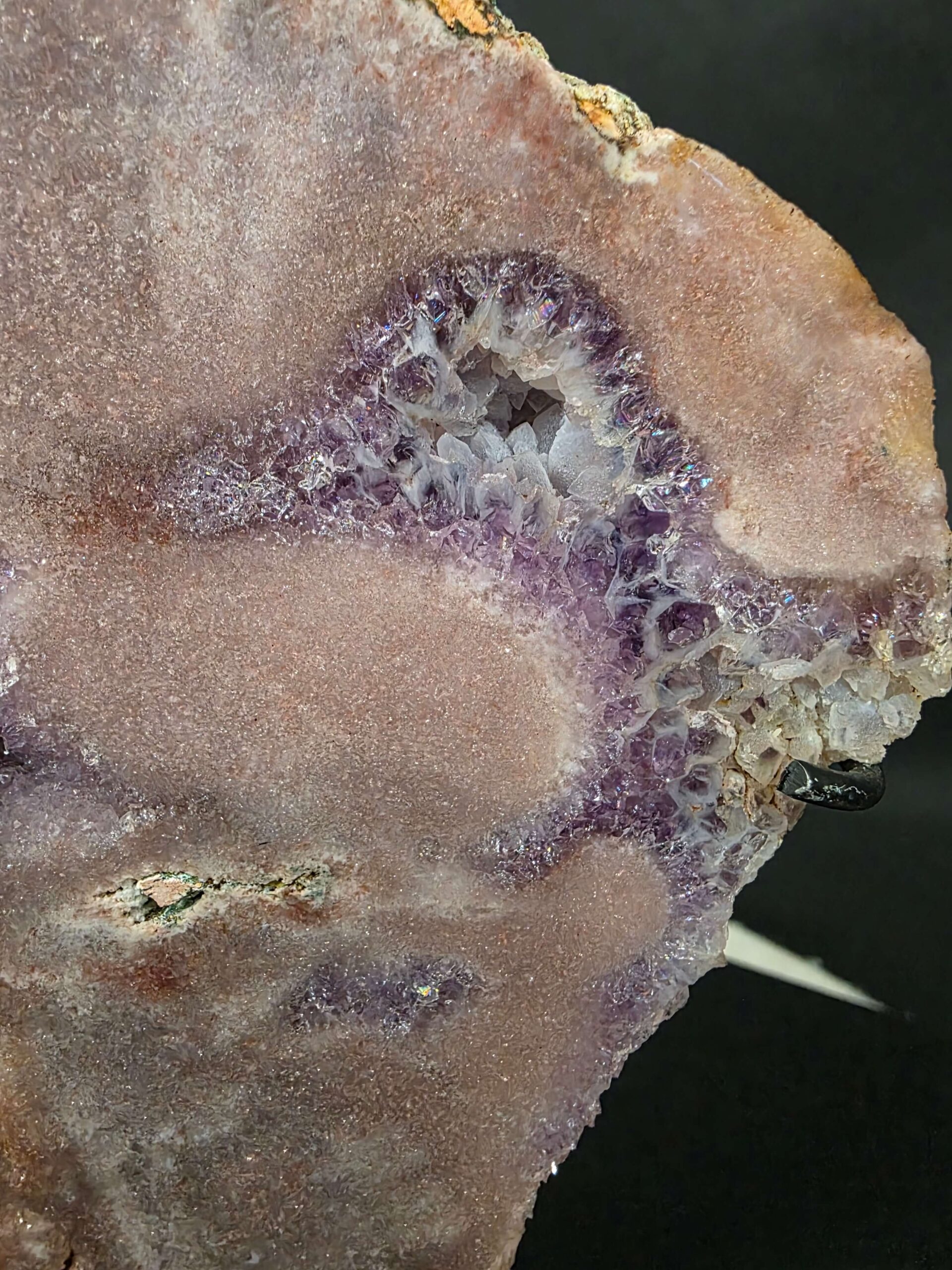 Pink Amethyst Slice 3 on Stand Healing Crystal Gem 1.267g H25xW15xD12cm - Image 8