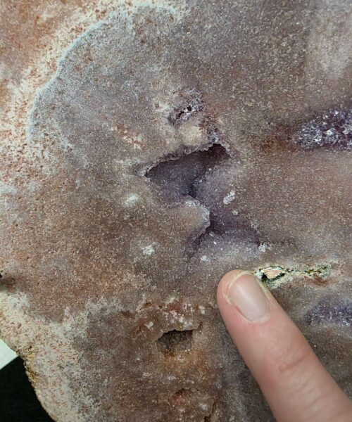 Pink Amethyst Slice 3 on Stand Healing Crystal Gem 1.267g H25xW15xD12cm - Image 9