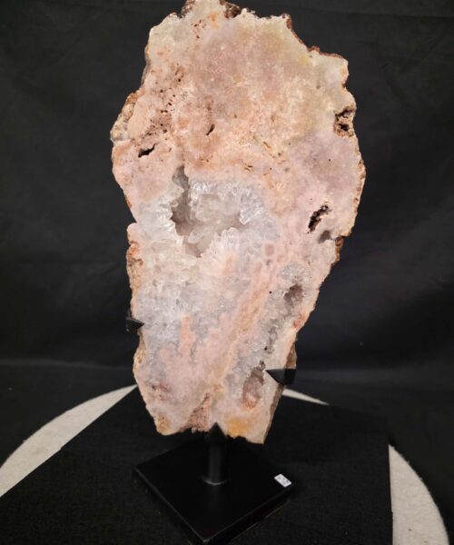 Pink Amethyst Slice 4 on Stand Healing Crystal Gem 3.741g H38.5xW18xD14cm