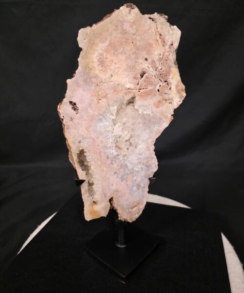 Pink Amethyst Slice 5 on Stand Healing Crystal Gem 3.061g H38.5xW17.5xD14cm
