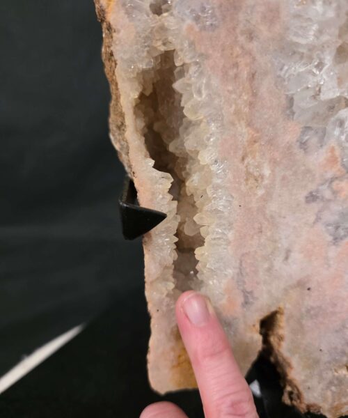 Pink Amethyst Slice 5 on Stand Healing Crystal Gem 3.061g H38.5xW17.5xD14cm - Image 9