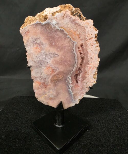 Pink Amethyst Slice 6 on Stand Healing Crystal Gem 1.888g H25xW14xD12cm