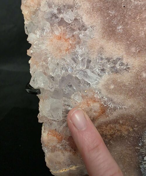 Pink Amethyst Slice 6 on Stand Healing Crystal Gem 1.888g H25xW14xD12cm - Image 9