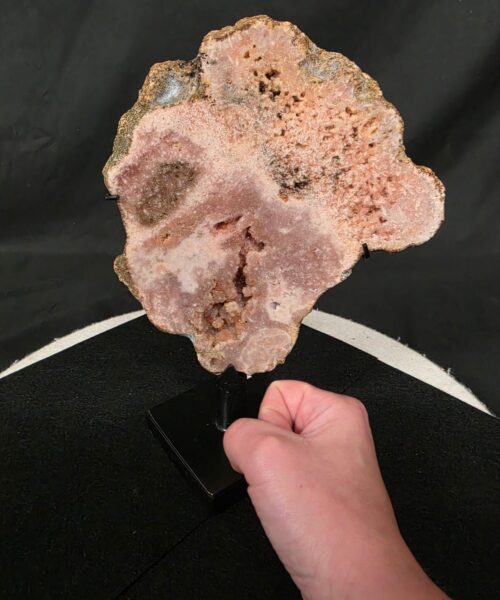 Pink Amethyst Slice 8 on Stand Healing Crystal Gem 985g H25xW18.5xD11cm - Image 4