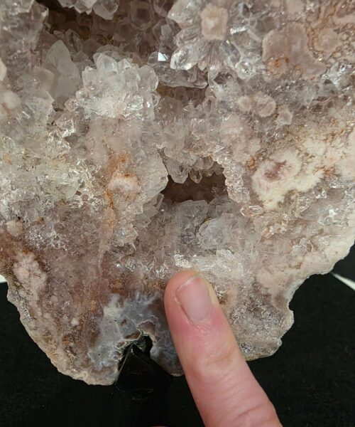 Pink Amethyst Slice 7 on Stand Healing Crystal Gem 1.018g H21xW13xD11cm - Image 9