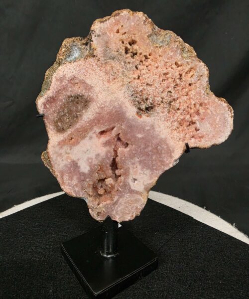 Pink Amethyst Slice 8 on Stand Healing Crystal Gem 985g H25xW18.5xD11cm
