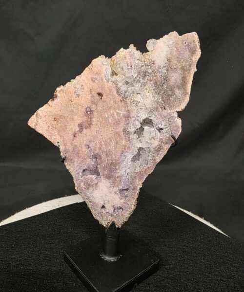 Pink Amethyst Slice 9 on Stand Healing Crystal Gem 1.434g H28xW17xD12cm