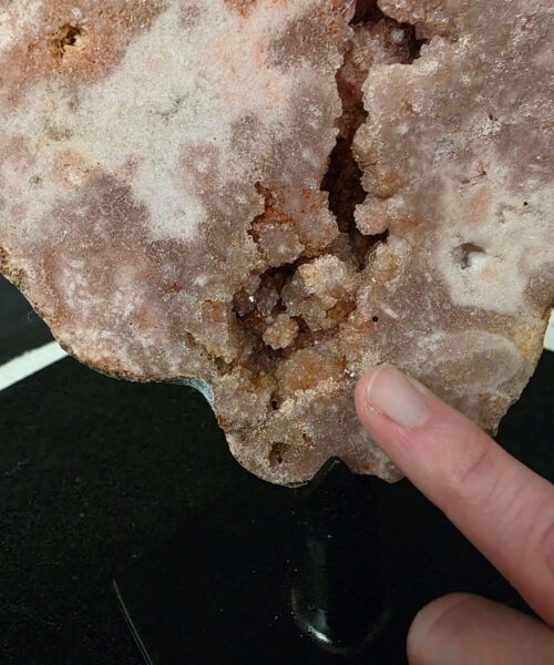 Pink Amethyst Slice 8 on Stand Healing Crystal Gem 985g H25xW18.5xD11cm - Image 10