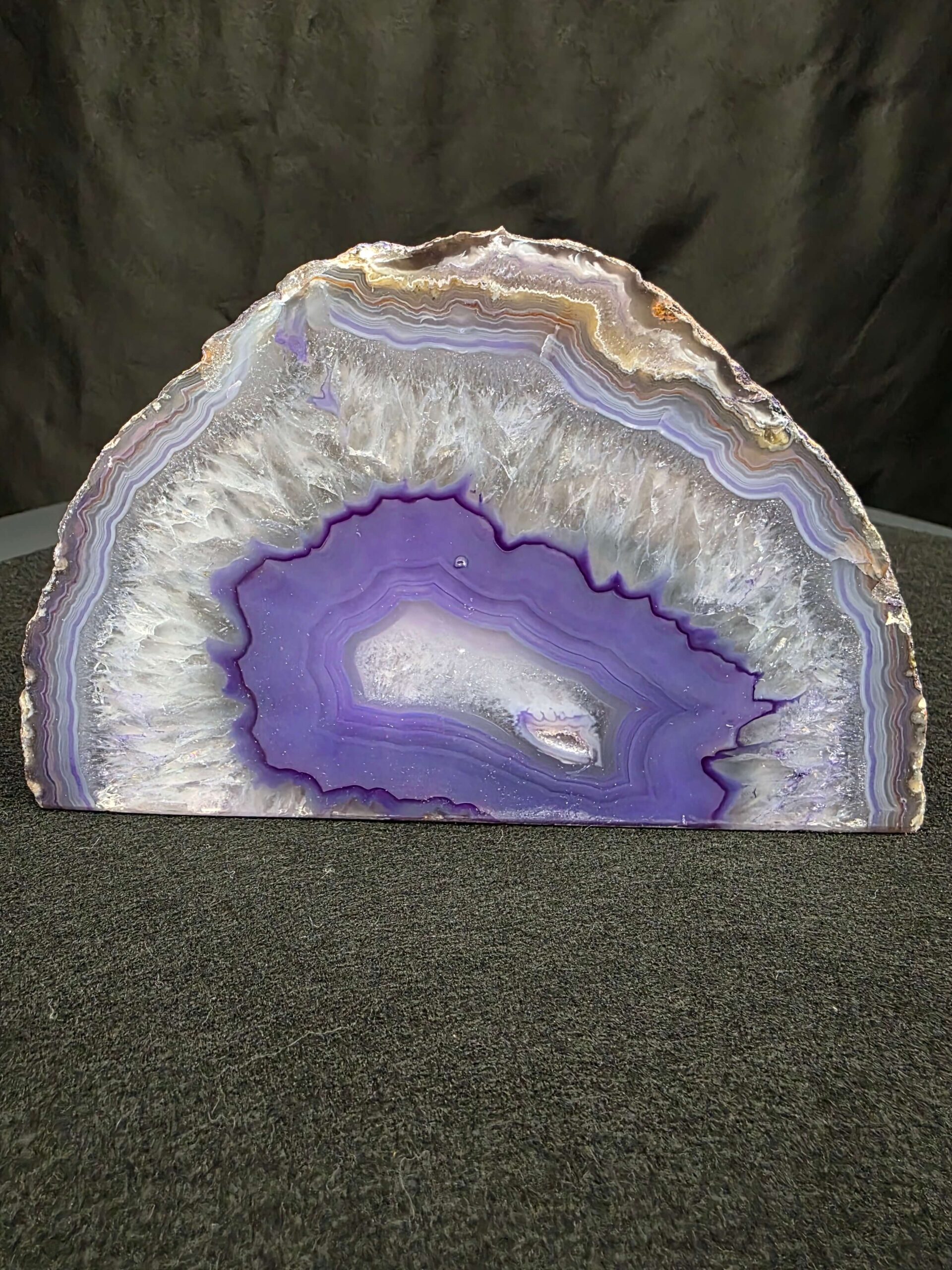 Large Purple Agate Candle 3 Handpicked 1.389g H9.5xW15xD8cm End Microcrystalline Quartz Tealight Holder Ornament