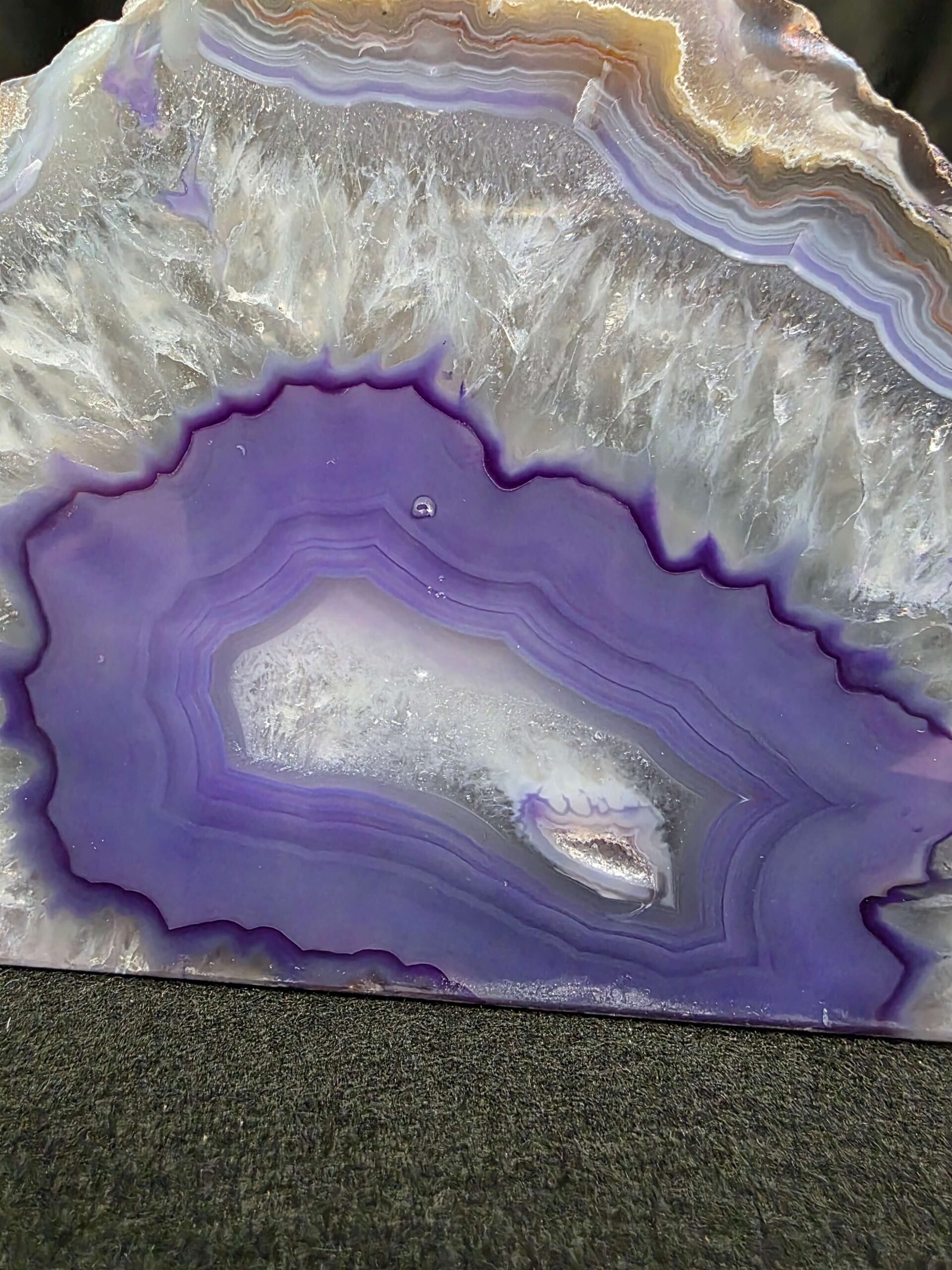 Large Purple Agate Candle 3 Handpicked 1.389g H9.5xW15xD8cm End Microcrystalline Quartz Tealight Holder Ornament - Image 5