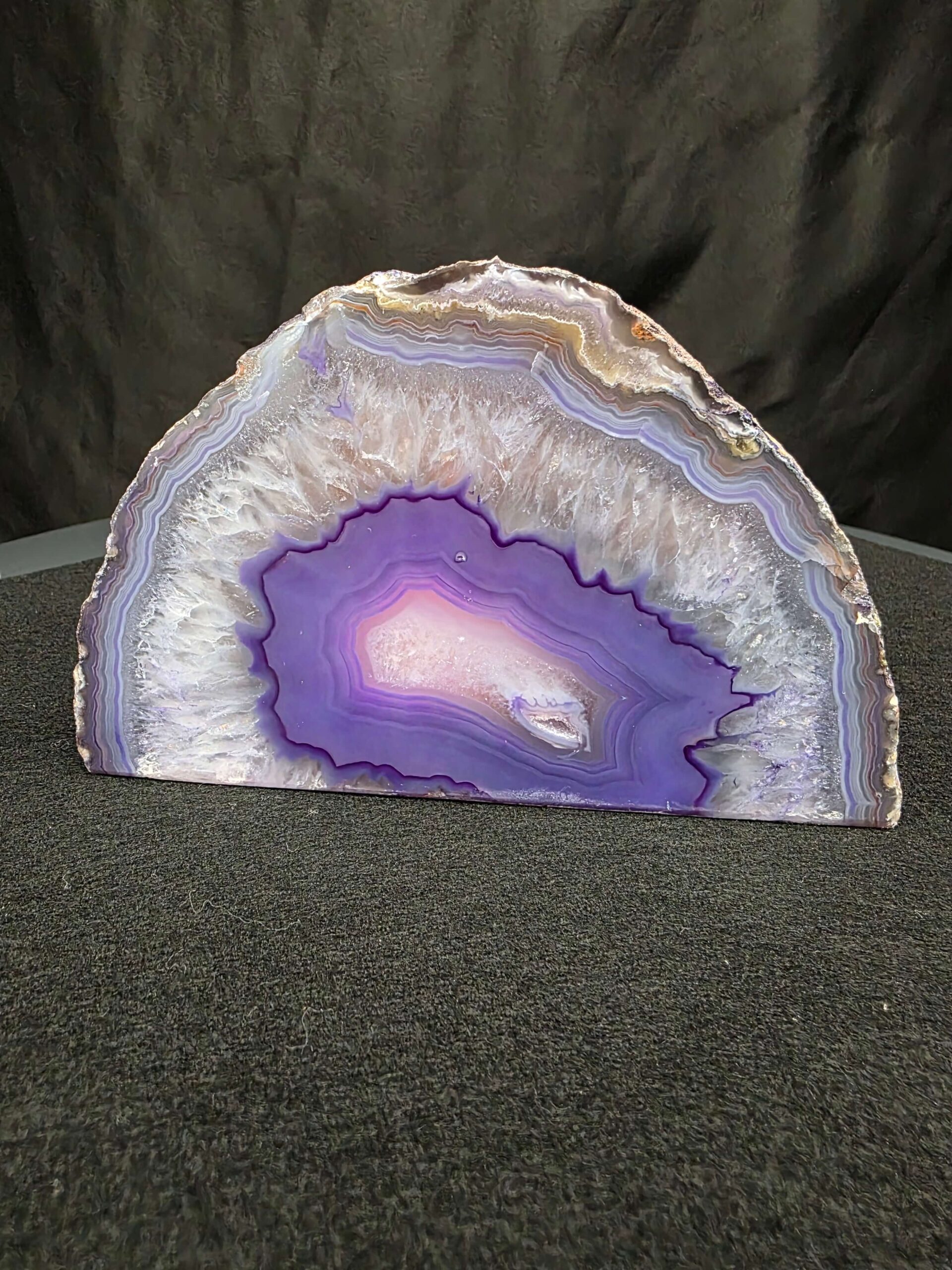 Large Purple Agate Candle 3 Handpicked 1.389g H9.5xW15xD8cm End Microcrystalline Quartz Tealight Holder Ornament - Image 6