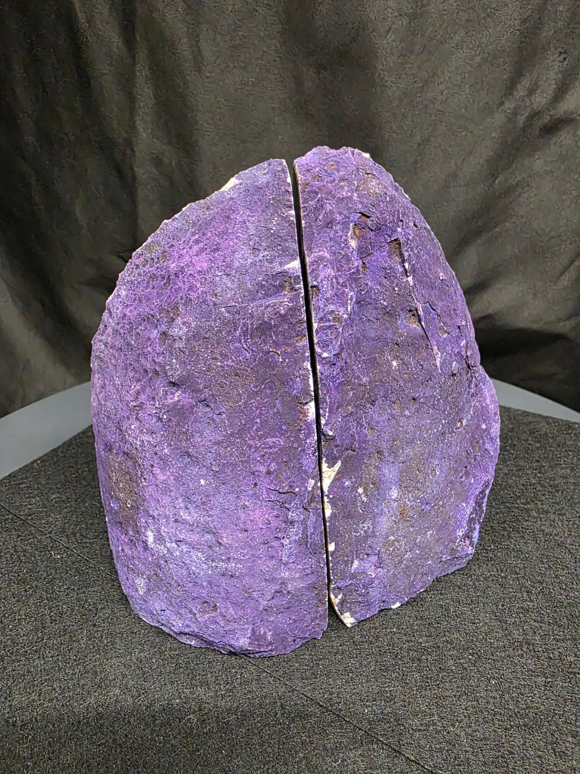 Purple Natural Edge Microcrystalline Quartz Premium Bookends 1 Ornament Handpicked Size 1.735kg H15xW16xD7cm - Image 3