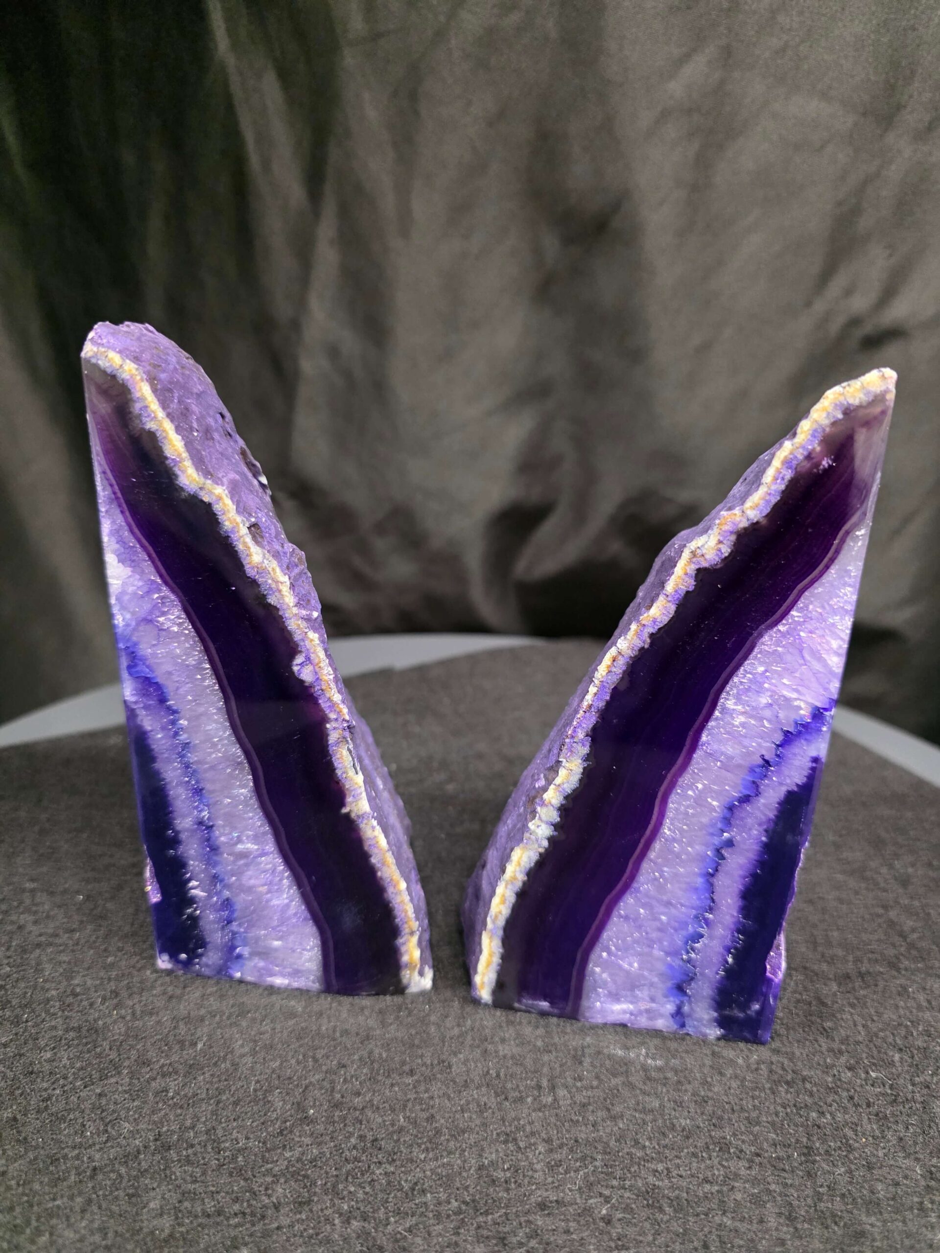 Purple Natural Edge Microcrystalline Quartz Premium Bookends 1 Ornament Handpicked Size 1.735kg H15xW16xD7cm - Image 6