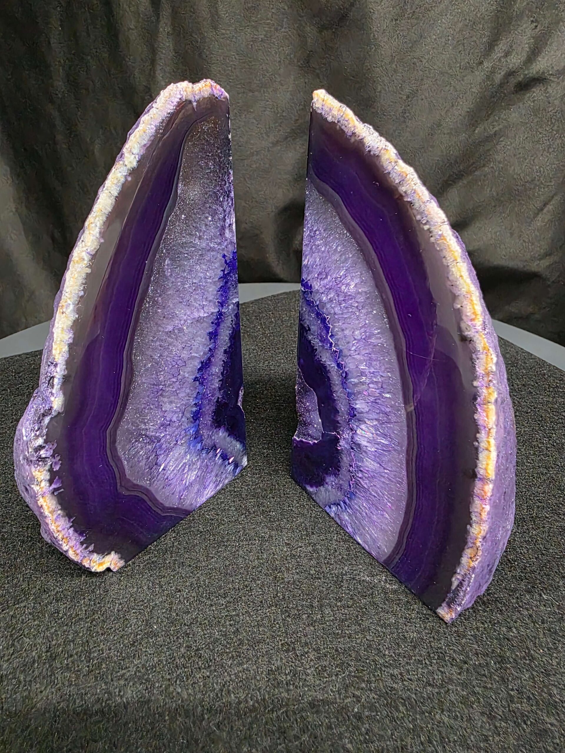 Purple Natural Edge Microcrystalline Quartz Premium Bookends 1 Ornament Handpicked Size 1.735kg H15xW16xD7cm - Image 7