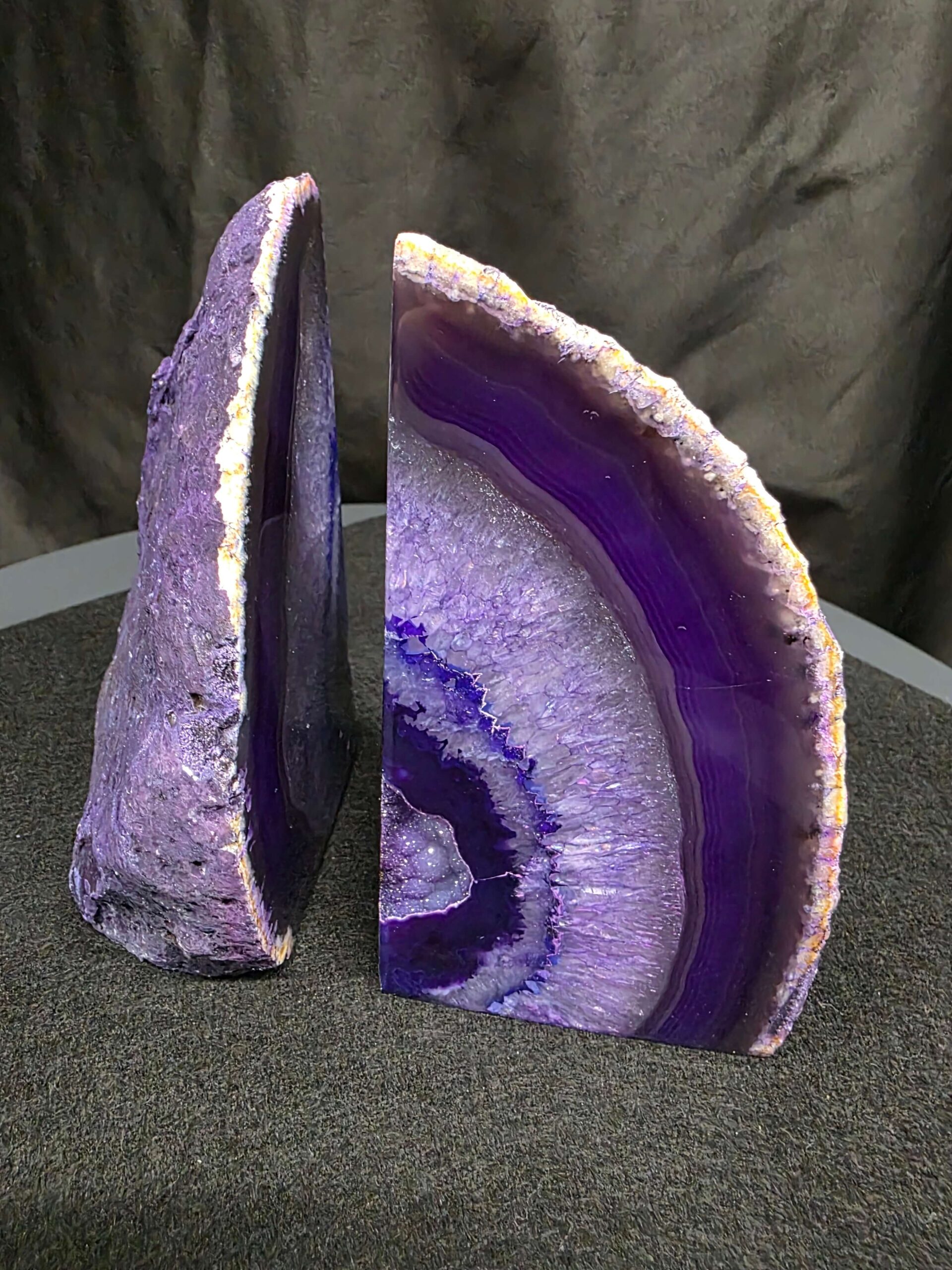 Purple Natural Edge Microcrystalline Quartz Premium Bookends 1 Ornament Handpicked Size 1.735kg H15xW16xD7cm - Image 9