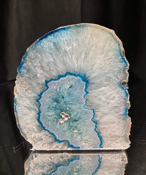 Alternative view of Teal Agate End Candle Handpicked 3 Microcrystalline Quartz Tealight Candle Holder Ornament 773g H9.5xW9xD9cm
