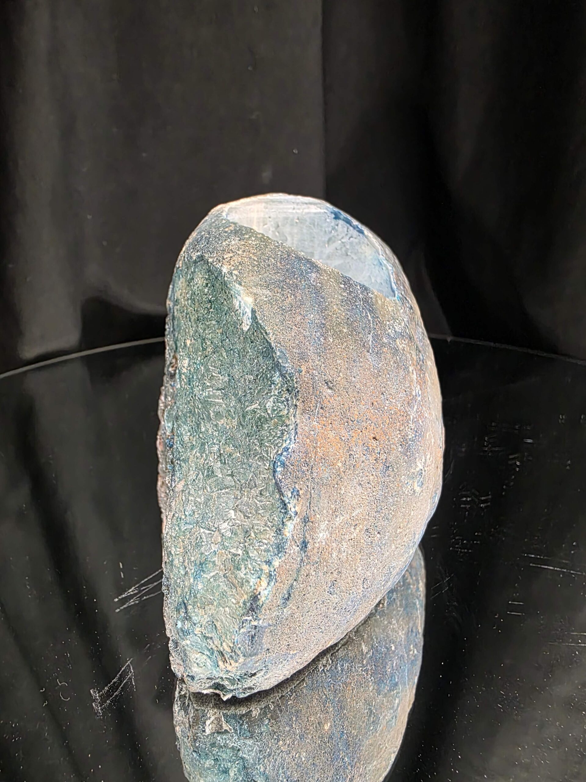 Teal Agate End Candle Handpicked 3 Microcrystalline Quartz Tealight Candle Holder Ornament 773g H9.5xW9xD9cm - Image 4