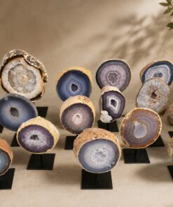 Agate Geodes on Stands