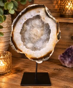 Premium Agate Geode on Stand 1 – 3.333g - H31xW20xD10cm