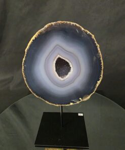 Alternative view of Premium Agate Geode on Stand 12 – 3.375g - H16xW15.5xD10cm