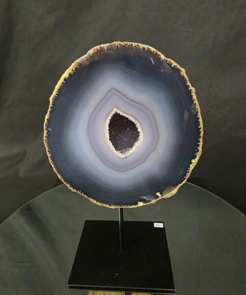 Alternative view of Premium Agate Geode on Stand 12 – 3.375g - H16xW15.5xD10cm