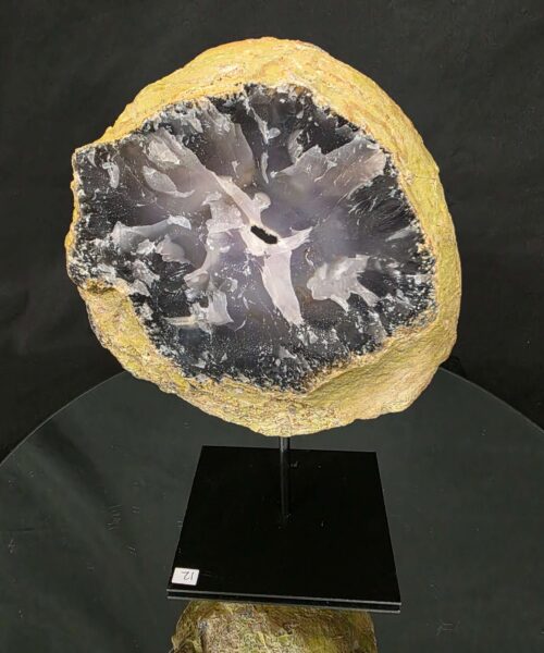 Premium Agate Geode on Stand 12 – 3.375g - H16xW15.5xD10cm - Image 4
