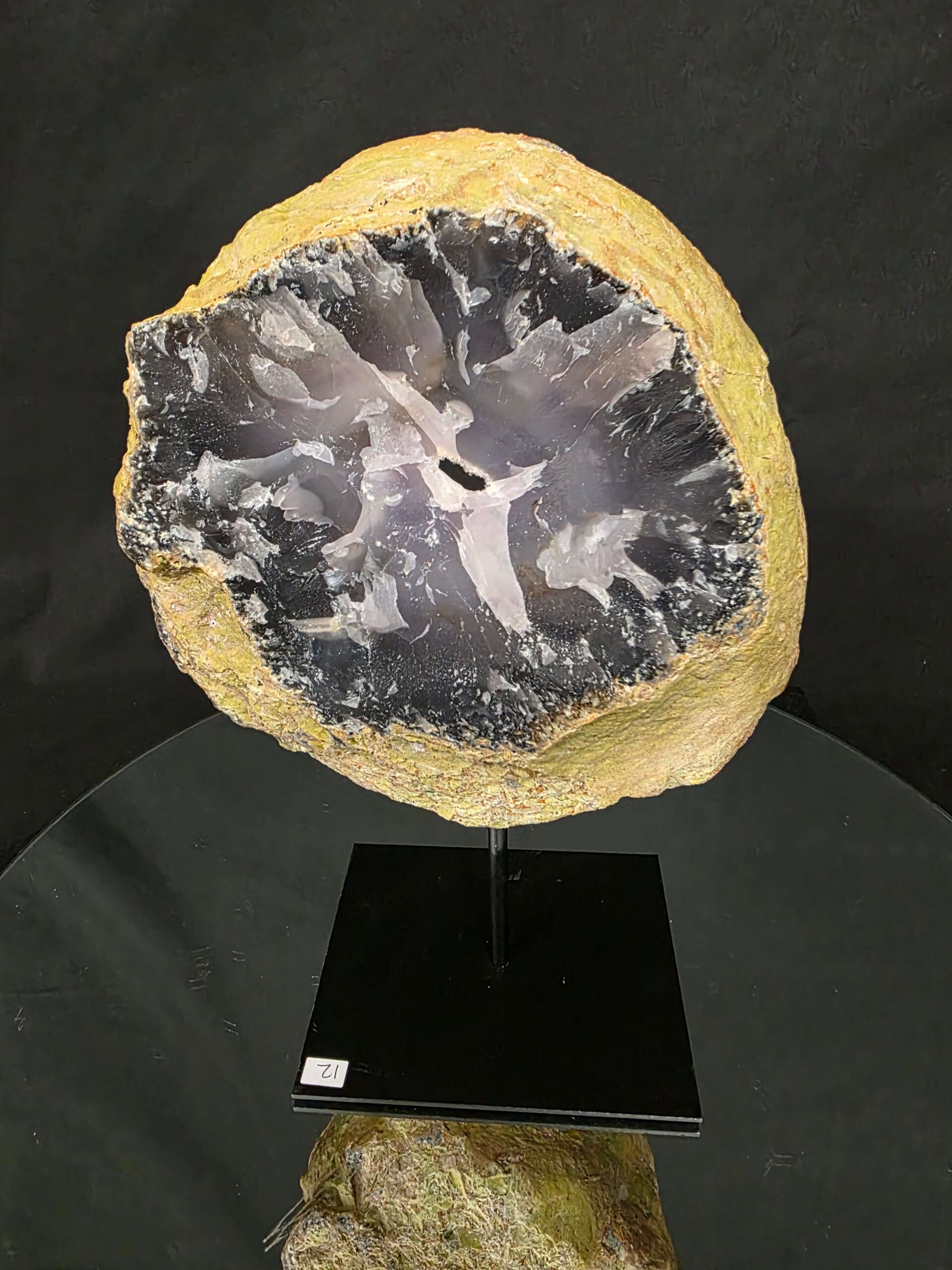 Premium Agate Geode on Stand 12 – 3.375g - H16xW15.5xD10cm - Image 4
