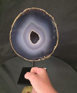 Premium Agate Geode on Stand 12 – 3.375g - H16xW15.5xD10cm - Image 7